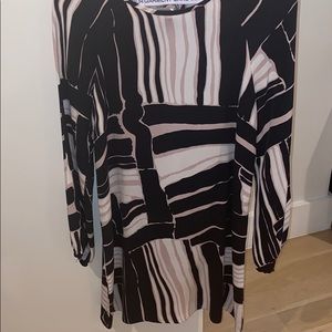 100% Silk Patterned long sleeve dress